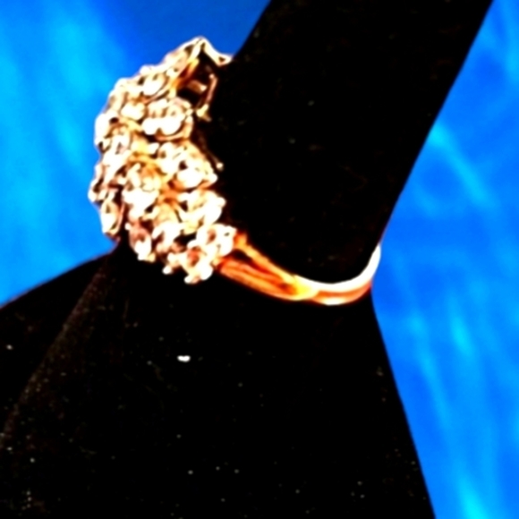 Bella Luce White Diamond Simulant 18k Yellow Gold Over Sterling Silver Sz 6 Nw - Picture 5 of 6